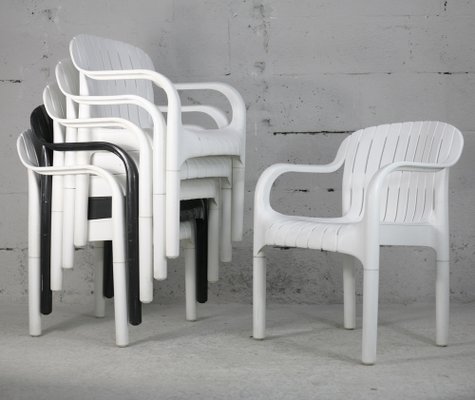 Armchairs Paulin for Allibert, 1980, Set of 6 for sale at Pamono