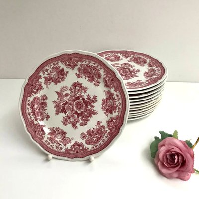 Vintage Red Fasan Porcelain Plate from Villeroy & Boch
