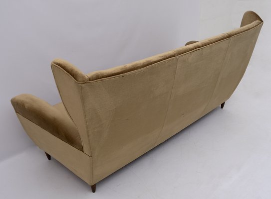 High back sale mid century sofa