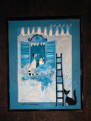Rosina Wachtmeister, Les chats et l'échelle, 1994, Lithograph for sale at  Pamono