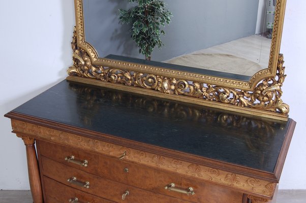 Large Liberty Dresser with Drawers and Mirror with Gilt Frame, 1940s for  sale at Pamono