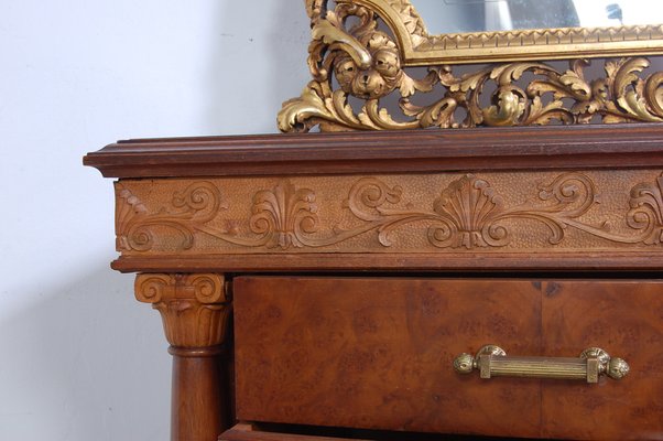 Large Liberty Dresser with Drawers and Mirror with Gilt Frame, 1940s for sale at Pamono Large Liberty Dresser with Drawers and Mirror with Gilt Frame, 1940s for sale at Pamono