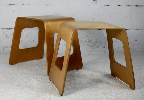 Set of Swedish Wooden Stools by Lisa Norinder for Ikea, 1990 for