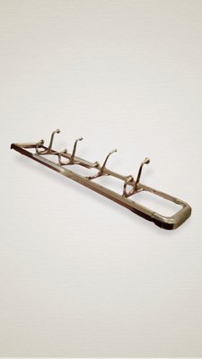 Art Nouveau Solid Brass Wall Hooks, Set of 3 for sale at Pamono