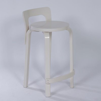 White High Model k65 Stool by Alvar Aalto for Artek, 1970s for