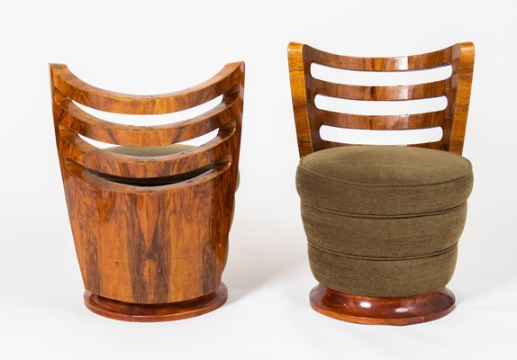 Art Deco Bedroom Chairs 1930s Set of 2