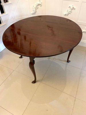 Antique George III Quality Mahogany Drop Leaf Dining Table 1800s