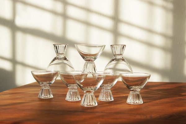 Vintage Cocktail Glasses in the style of Paden City, Set of 8 for