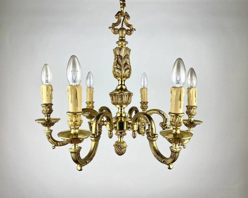 Vintage Bronze Chandelier in Empire Style for sale at Pamono