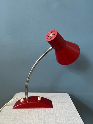 Vintage Space Age Red Flexible Table Lamp for sale at Pamono