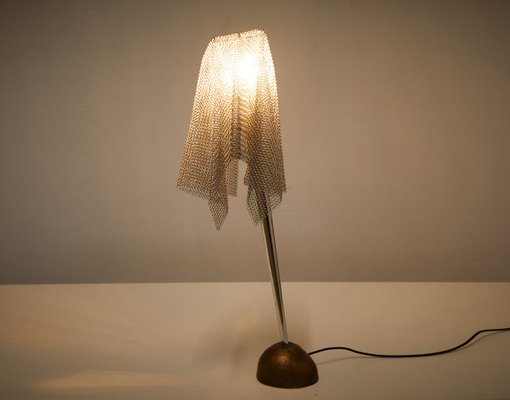 Bronze and Metal Mesh Ecate Table Lamp by Toni Cordero for