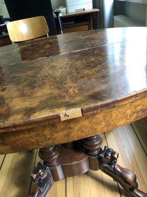antique tiger wood dining table