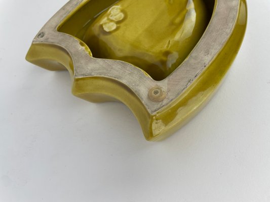 Yellow Glazed Ceramic Ashtray from Moët & Chandon, France, 1990s