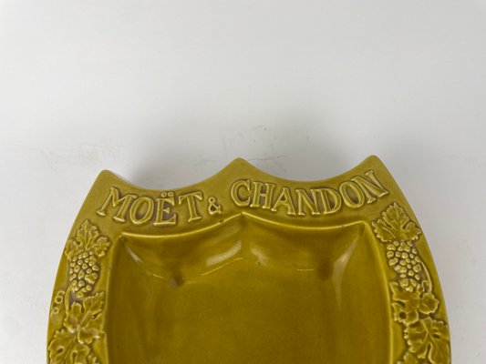 Yellow Glazed Ceramic Ashtray from Moët & Chandon, France, 1990s