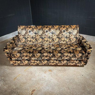 Sofabed With Fl Fabric 1970s For