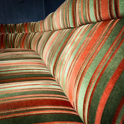 Striped clearance velvet sofa