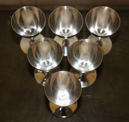 Sterling Silver Wine Goblets from Tiffany & Co, Set of 6 for Sterling Silver Wine Goblets from Tiffany & Co, Set of 6 for