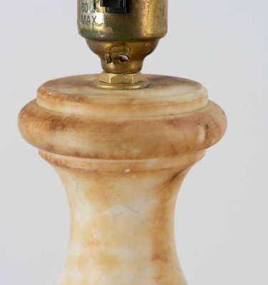 Vintage Alabaster Table Lamp Bases 1980s Set of 2