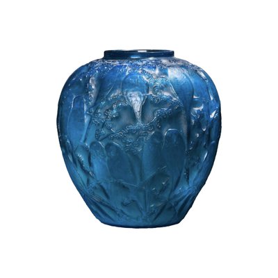 Parakeets Vase in Glass by René Lalique, 1919 for sale at Pamono