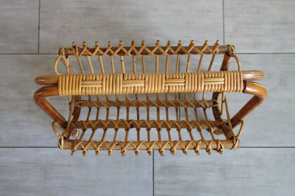 Porte Revues En Rotin Vers 1960 | Coucou Retro