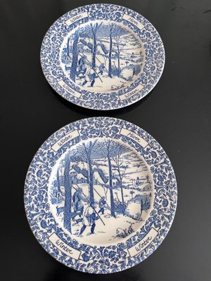 Englische Eisenstein Teller, 1960er, 8er Set bei Pamono kaufen
