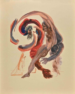 Salvador Dali, The Divine Comedy, Plate 18, Purgatory: The Damned 