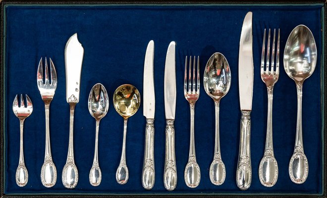 Sterling silverware set sale