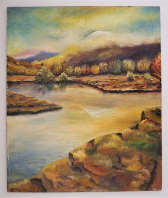 Reverie Landscape, Oil on Board for sale at Pamono