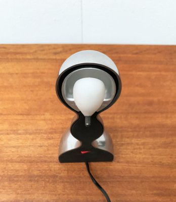 Lampe De Table Virgo - Design Ilaria Gibertini Pour Nemo - 1993 - Aluminium Et Plastique Argenté