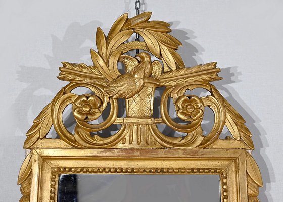 Kleiner Spiegel mit goldenem Holzrahmen im Louis XVI Stil, frühes 20. Jh  bei Pamono kaufen