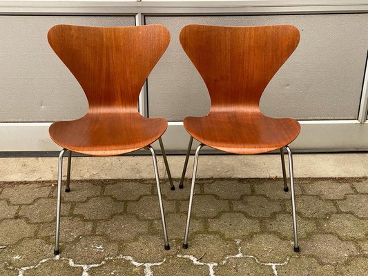 Teak 3107 Dining Chair by Arne Jacobsen for Fritz Hansen