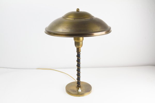 Danish Art Deco Brass Table Lamp 1930s
