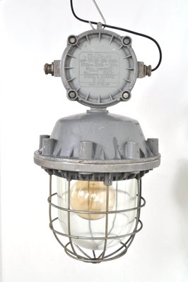 NieuwZeeland Durf Vooruitgang Vintage Industrial Bully Cage Lamp, 1980s for sale at Pamono