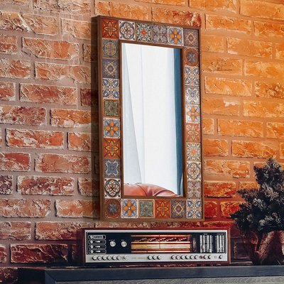 Turkish Handmade Tile Ethnic Mirror, 2010s for sale at Pamono