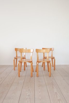 Model 69 Chairs by Alvar Aalto for Artek, Finland, 1940s, Set of 4