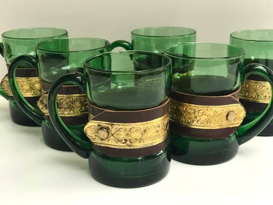Set de 8 tasses à pousse café vintage