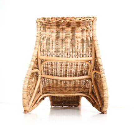 Vintage Karlskrona Wicker Chaise Longue by Carl jerstam for Ikea