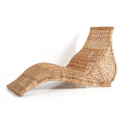Wicker chaise store