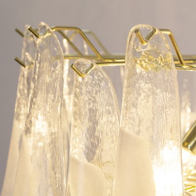 Pendentf verre blanc/doré Murano - Gem