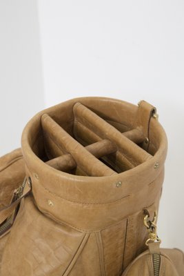Vintage Brown Leather Golf Bag