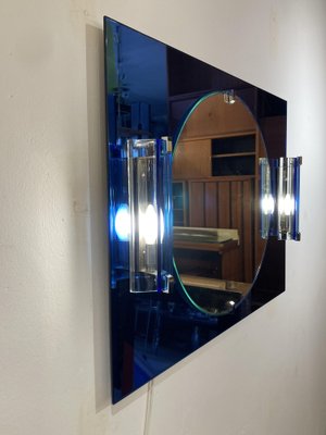Miroir Mural Décoratif En Agate Bleue Naturelle - Cadre Poli Art Déco - Fait Main