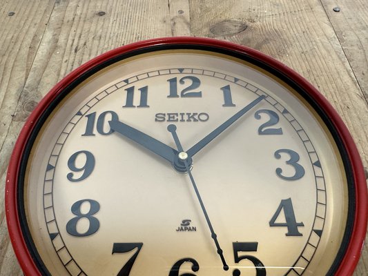 SEIKO セイコー　ウォールクロック　1960〜1970年代　ビンテージ Vintage Red Seiko Navy Wall Clock, 1970s for sale at Pamono