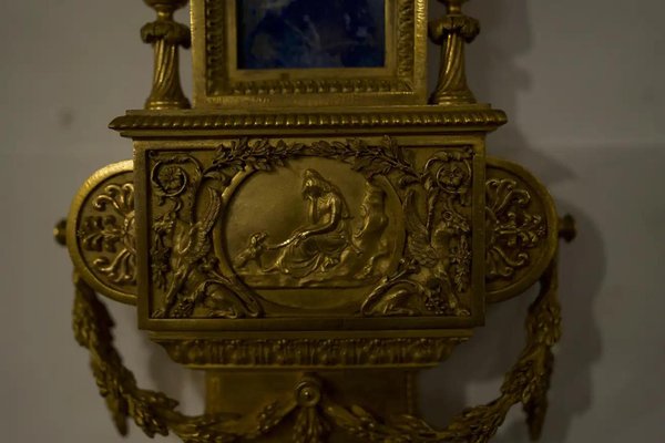 Orologio da parete Ormolu in lapislazzuli e oro di Paul Sormani - Main Image