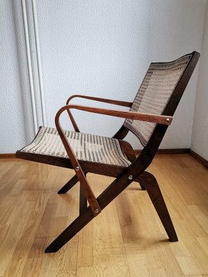 Vintage Prototype Rex Model 100 Chair in Bentwood and Hand Woven