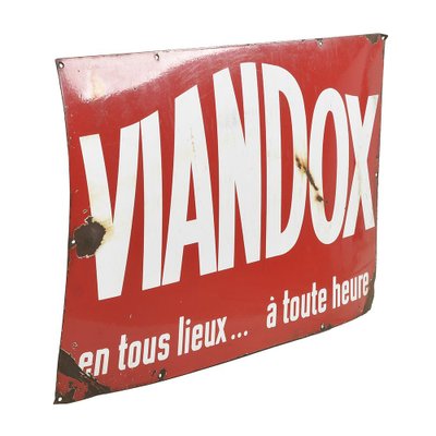 Vintage Viandox Enameled Plate for sale at Pamono