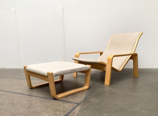 Set of Mid-Century Pulkka Lounge Chair with Ottoman by