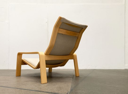 Mid Center Finnish Pulkka Lounge Chair with Ottoman by Ilmari