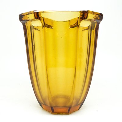 Art Deco Style Glass Vase from R. Schrötter, Inwald