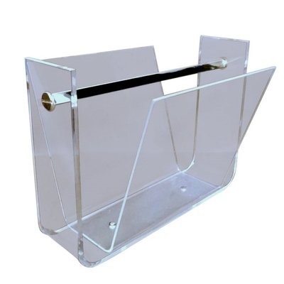 Revistero de vidrio acrílico transparente en venta en Pamono