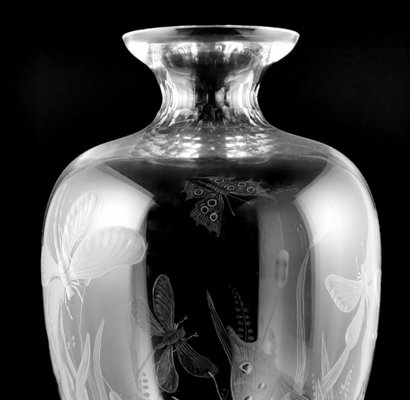 Vaso con struttura in acrilico, vaso decorativo a di farfalla, vaso decorativo in acrilico trasparente, vaso per fiori essiccato singolo, a di farfalla, per bambini, adulti, amici
